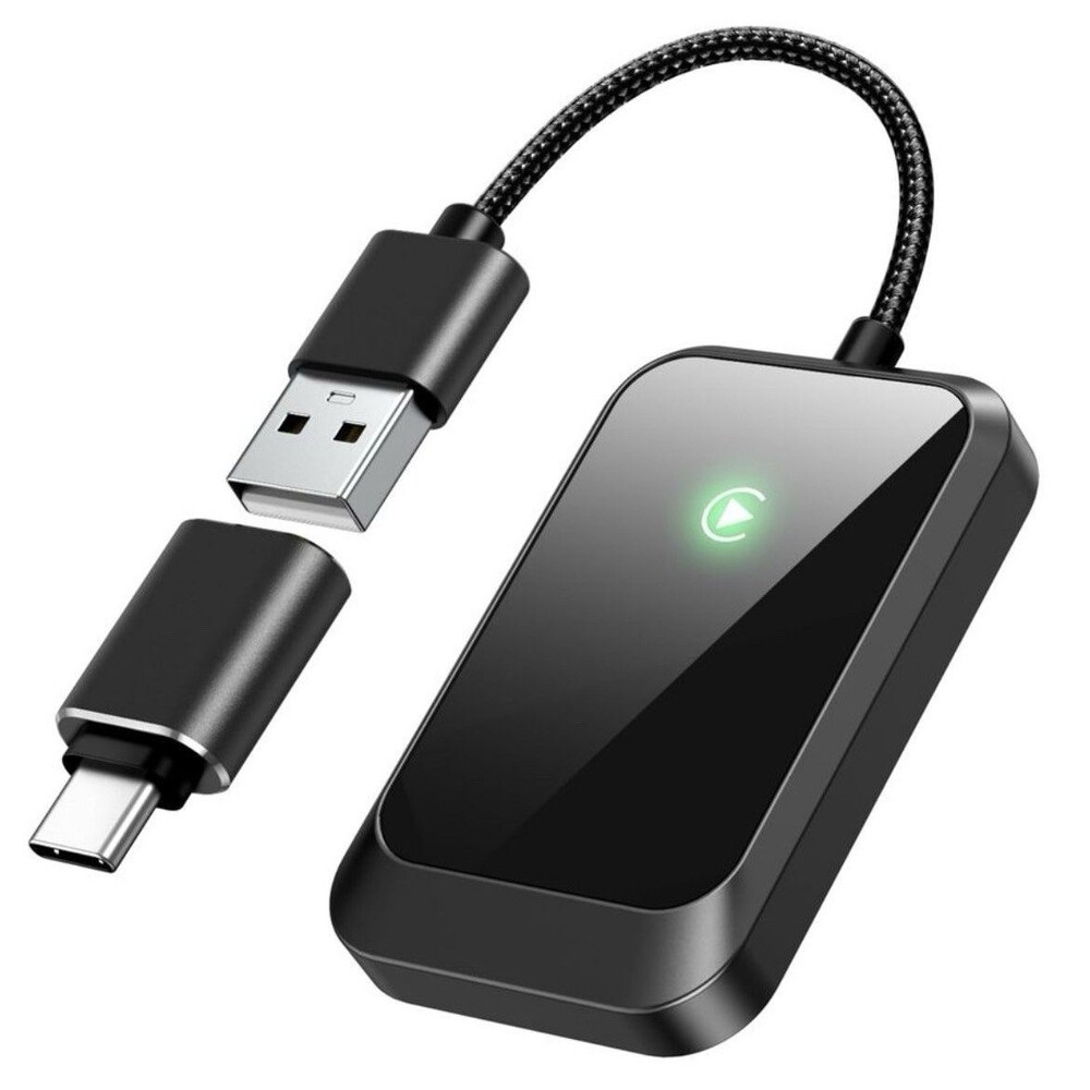 Wireless CarPlay Adapter for iPhone Plug and Play USB C Zero Latency Adapter